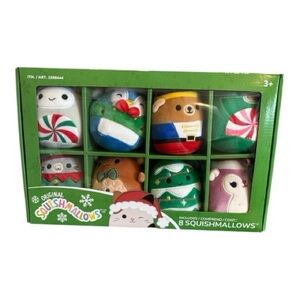 Squishmallows Christmas Ornaments Festive Holiday Plush Collection - 8 Pack